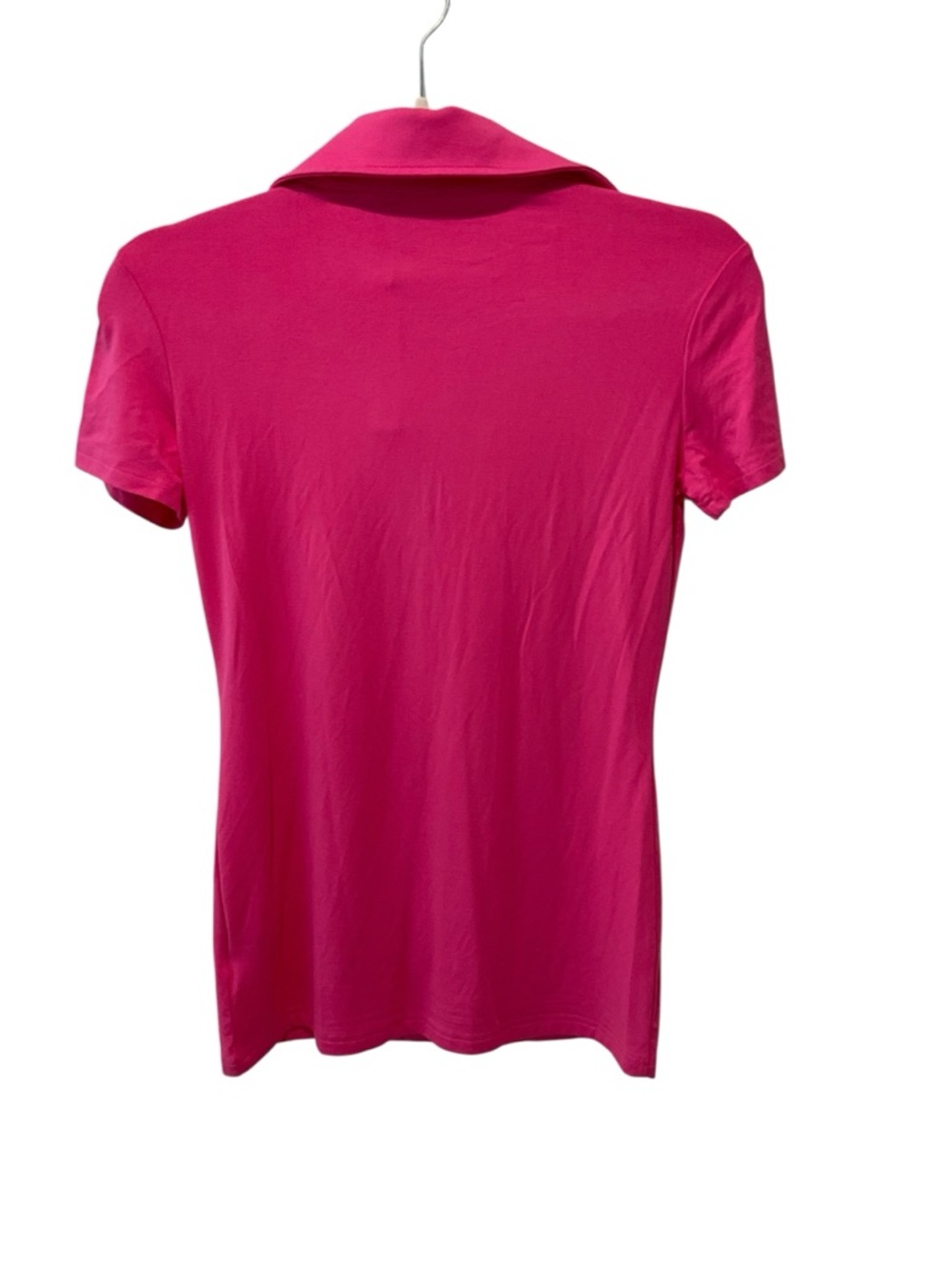 Amelie Boutik Pink V-Neck Polo Shirt NWT Size S Tennis Preppy Top - Picture 4 of 6
